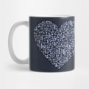 Blue Heart Bubble Mug